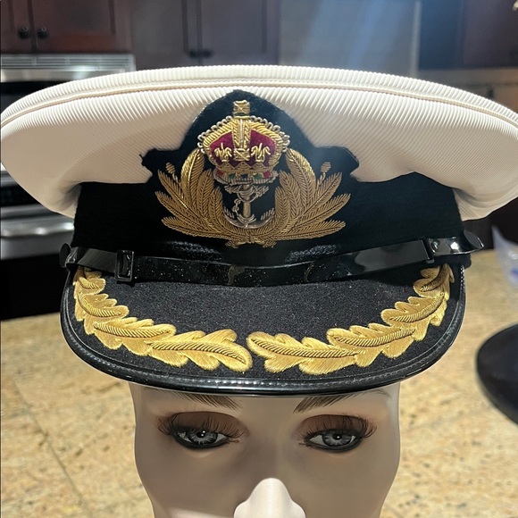Nautical Captain's Hat with Gold Embroidery - Picture 1 of 13